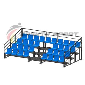 Купить Трибуна для зрителей 4 ряда на 34 места с перилами в Голицыне 