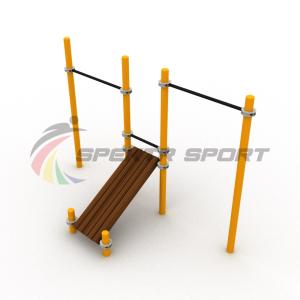 Купить Турники разновысотные Воркаут с лавочкой для пресса SP WRK-36_76mm в Голицыне 