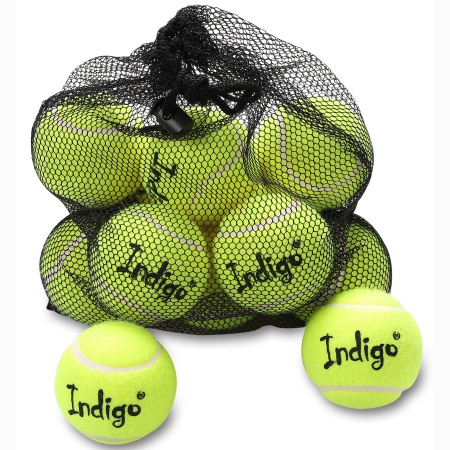 Купить Мяч для большого тенниса Indigo (12 шт в сетке) начальный уровень в Голицыне 