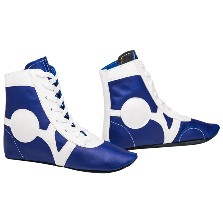 Купить Обувь для самбо SM-0102, кожа, синий Rusco в Голицыне 